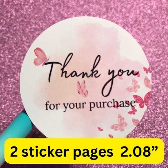 2 pages thank you stickers size 2.08” - Picture 1 of 3
